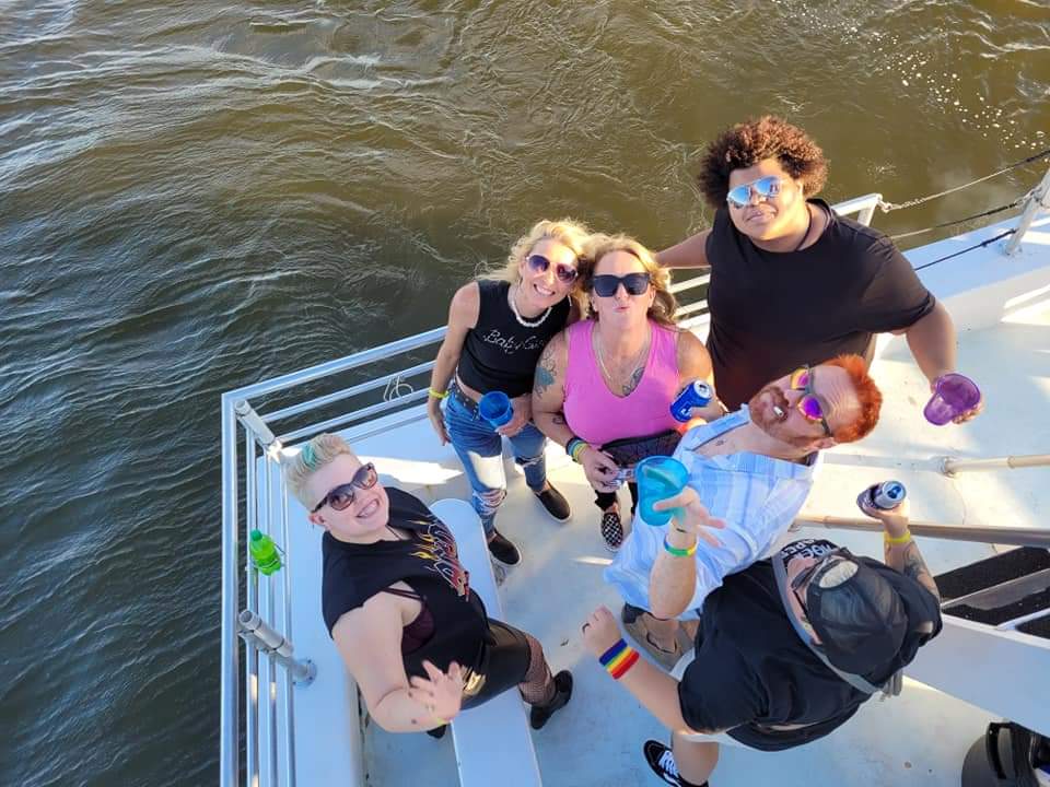 Beaitiful people on a boat